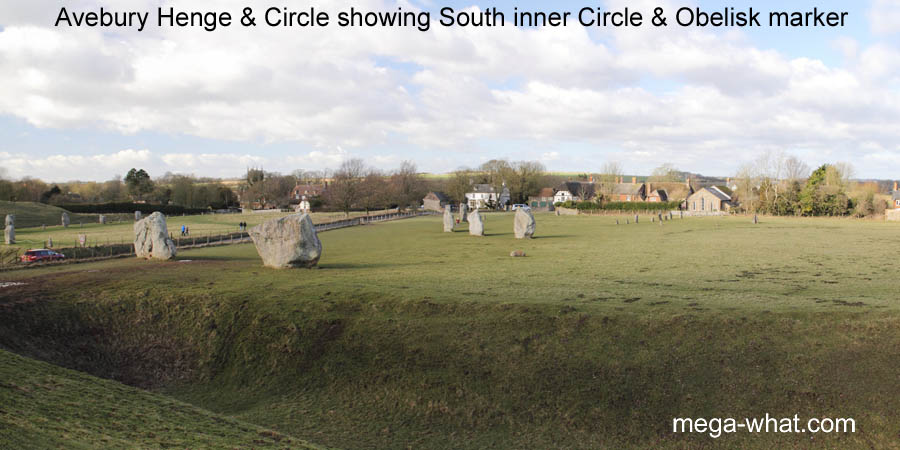 S. inner circle of Avebury Henge & Stone Circles, Wiltshire, England.