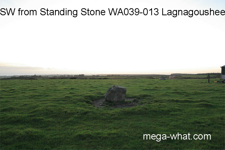 SW from Lagnagoushee Standing Stone, Waterford, Ireland.