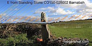 NE axial view from Barnabah Standing Stone