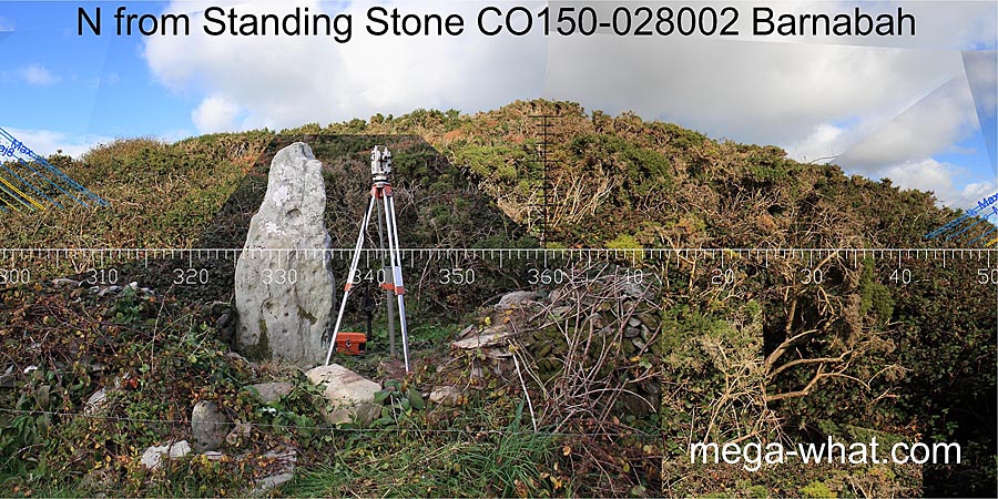 N from Barnabah Standing Stone, Cork, Ireland.