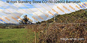 SW axial view from Barnabah Standing Stone