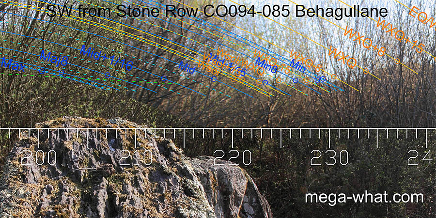 SW axial view from Behagullane Stone Row
