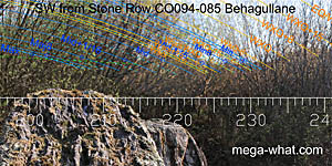 SW axial view from Behagullane Stone Row