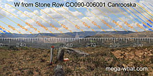 SW axial view from Canrooska Stone Row
