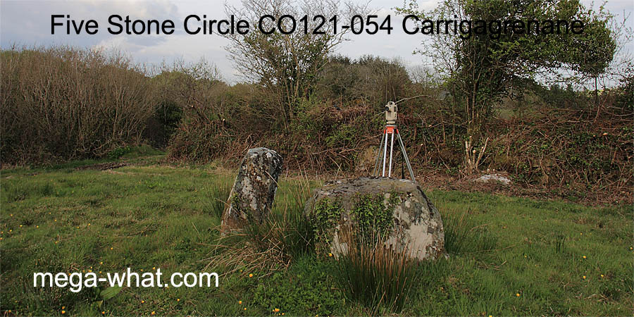 Five Stone Circle CO121-054, Carrigagrenane, Cork, Ireland.