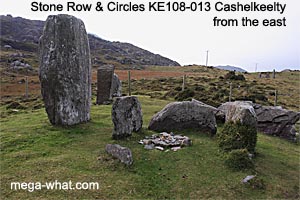 Cashelkeelty Five Stone Circle & Stone Row from E.