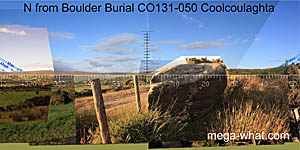 N axial view from Coolcoulaghta Boulder-Burial