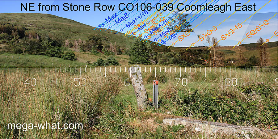 NE axial view from Coomleagh Stone Row