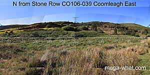 View N from Coomleagh East Stone Row
