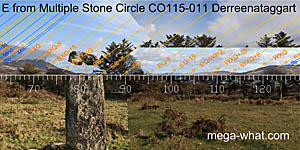 E from Derreenataggart Multiple Stone Circle, Cork, Ireland.