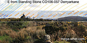 E axial view from Derryarkane Standing Stone