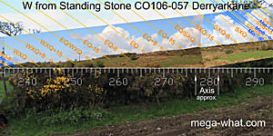W from Derryarkane Standing Stone