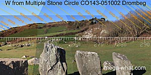 W from Drombeg Stone Circle, Cork, Ireland.