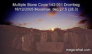 N Major Standstill Moonrise from Drombeg Stone Circle, Cork, Ireland.