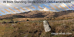 SW axial view from Farranfadda Standing Stone