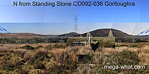 N axial view from Gortloughra Standing Stone