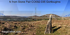 NE axial view from Gortloughra Stone Pair