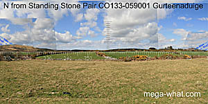 View N from Gurteenaduige Standing Stone Pair