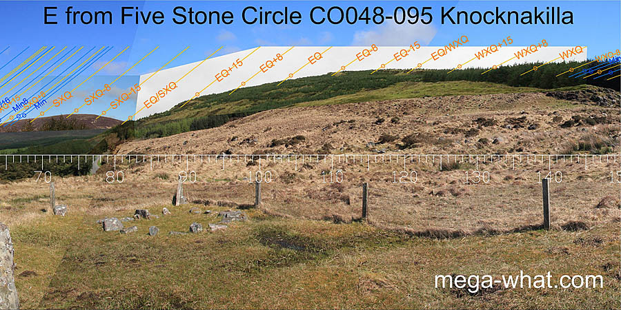 E from Knocknakilla Five Stone Circle, Cork, Ireland.