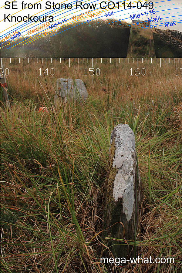 SE from Knockoura Stone Row, Cork, Ireland - fourth stone axis.