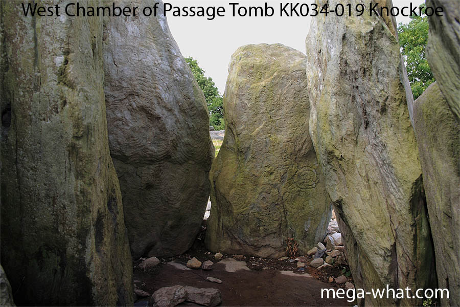 W chamber of Knockroe Passage Tomb, Kilkenny, Ireland.