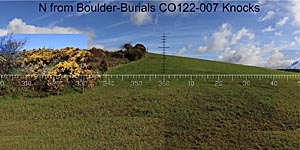 View N from Knocks Boulder-Burials