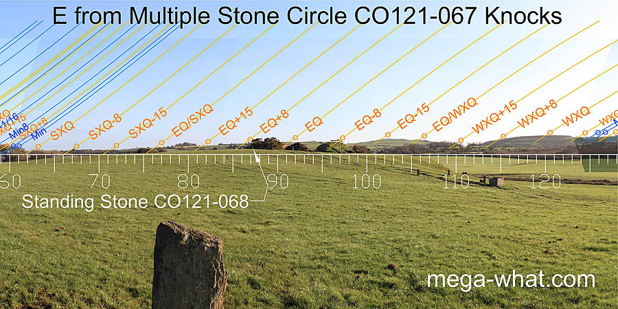 E from Multiple Stone Circle CO121-067 Knocks, West Cork, Ireland.