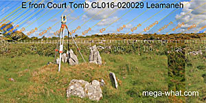 E axial view from Leamaneh Court Tomb