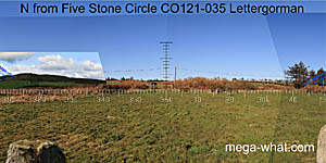 View N from Lettergorman Stone Circle