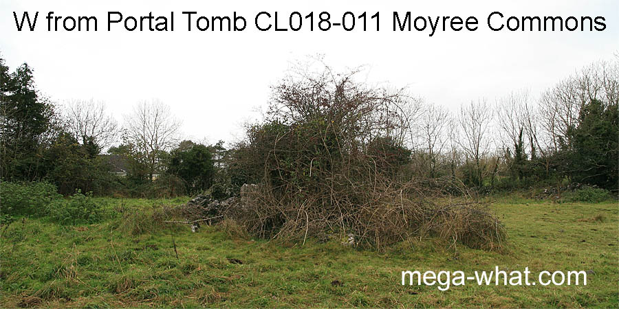 W from Moyree Commons Portal Tomb, Clare, Ireland.