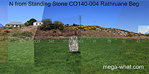 N axial view from Rathruane Standing Stone