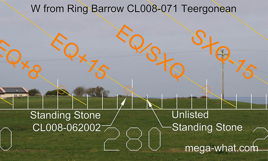 W from Ring Barrow CL008-071 Teergonean, Clare, Ireland.