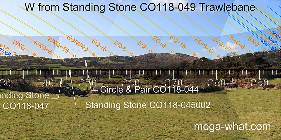 W from Standing Stone CO118-049 Trawlebane, Cork, Ireland.