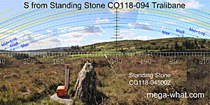 S axial view from Trawlebane Standing Stone CO118-094