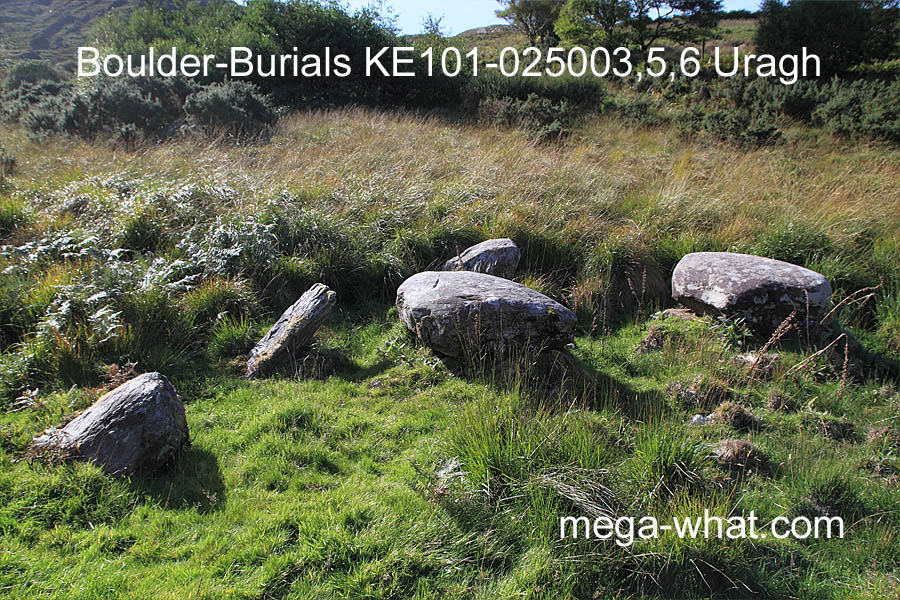 Uragh Boulder-Burials & Standing Stone, Kerry, Ireland.